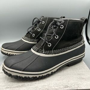 Eddie Bauer Women’s Boots Size 10, Hunt Pack Mid Leather Boot, Black. Waterproof
